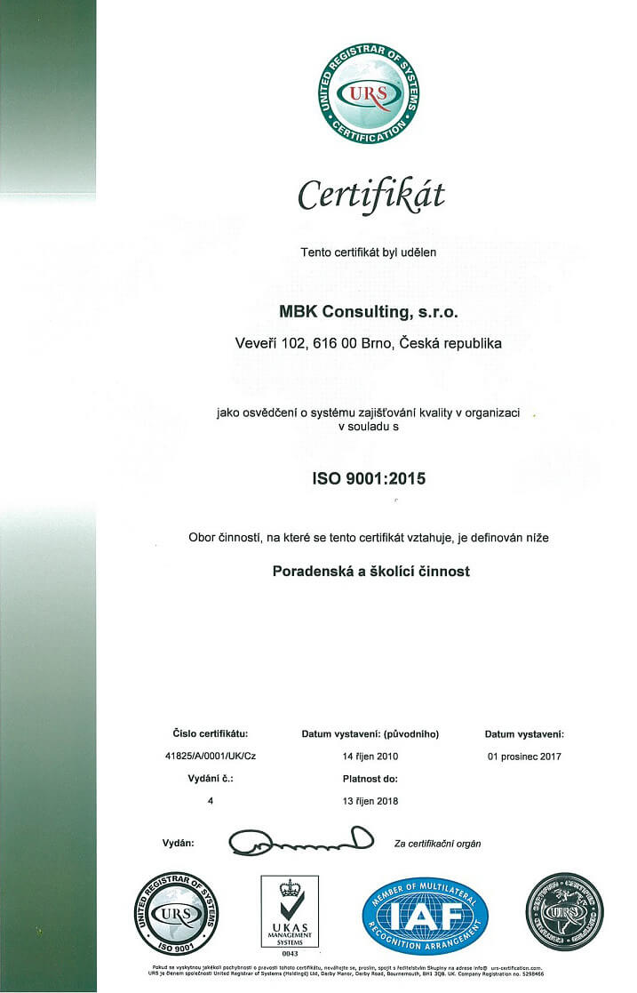 Certifikát MBK - EN